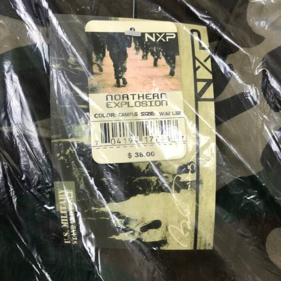 Northern Explosion Military Militia Camaflage Cargo Pants Size W32 x L32 NWT - Picture 2 of 4